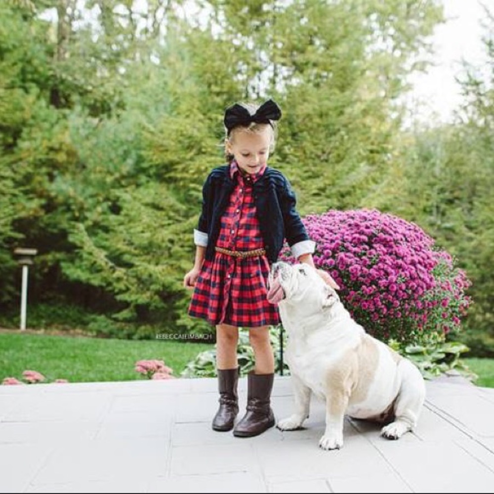 Nanos girls gingham dress